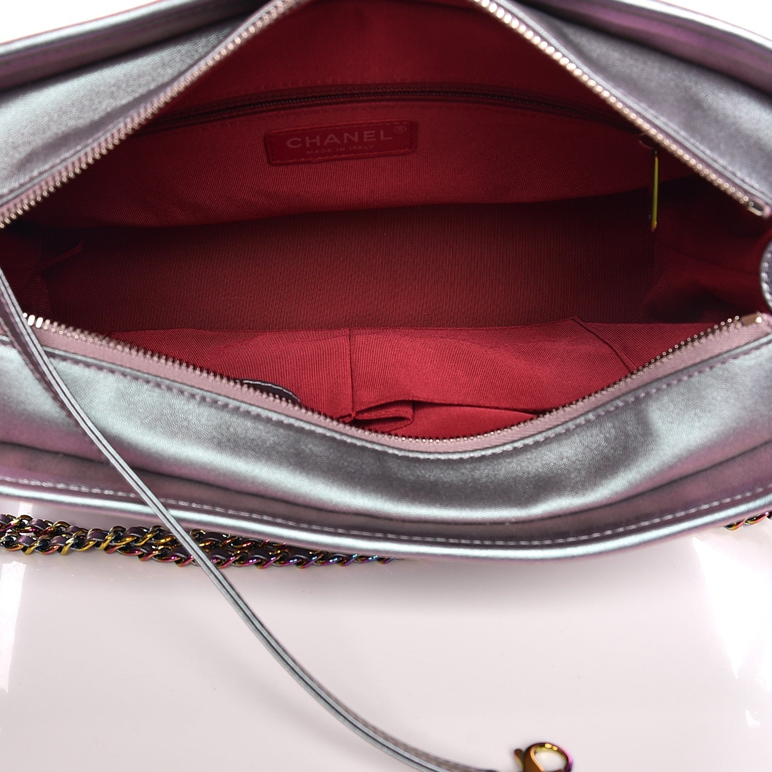 Chanel Iridescent Lambskin Calfskin Quilted Medium Gabrielle Hobo Light Purple 5 of 9