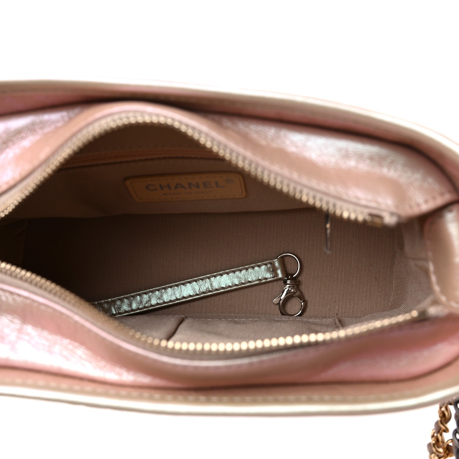 Chanel Iridescent Lambskin Calfskin Quilted Small Gabrielle Hobo Beige 5 of 10