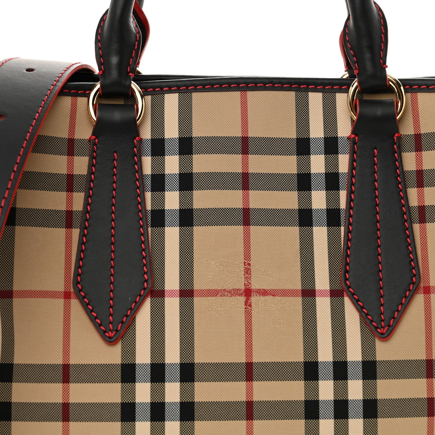 Burberry Horseferry Check Medium Ballingdon Tote Honey Black 9 of 13
