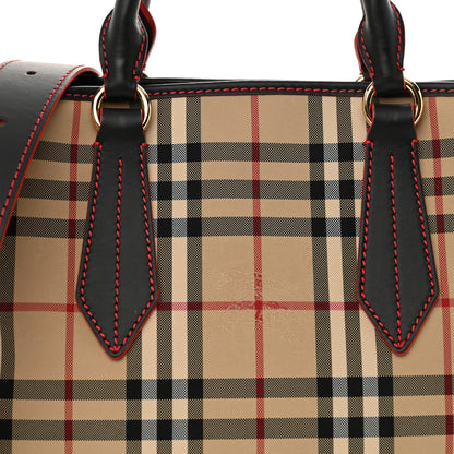 Burberry Horseferry Check Medium Ballingdon Tote Honey Black 9 of 13