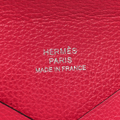 Hermes Chevre Mysore Calvi Card Case Rose Extreme 6 of 6