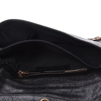 Balenciaga Agneau Giant 12 Rose Gold Hardware Envelope Clutch Black 5 of 9