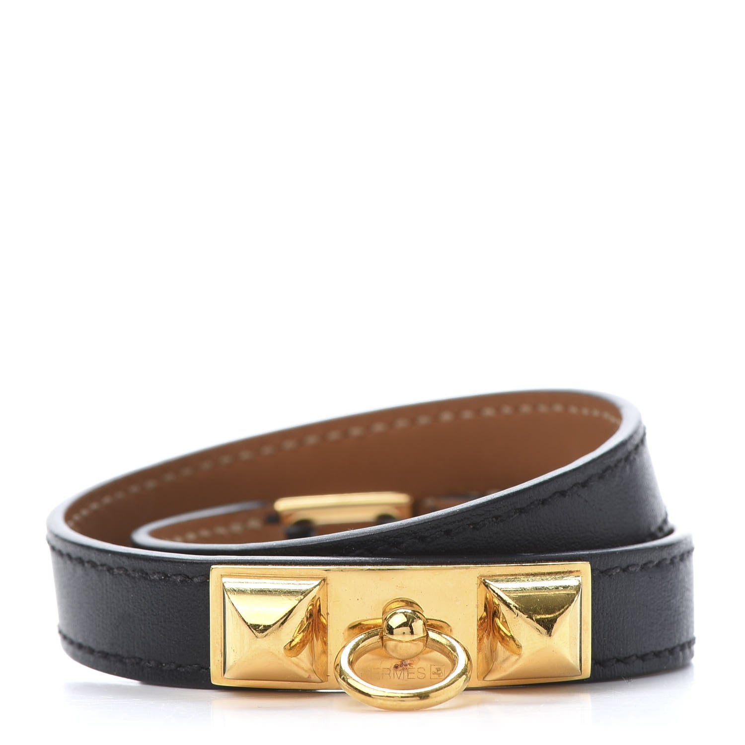 Hermes Box Rivale Double Tour Bracelet S Black 1 of 7