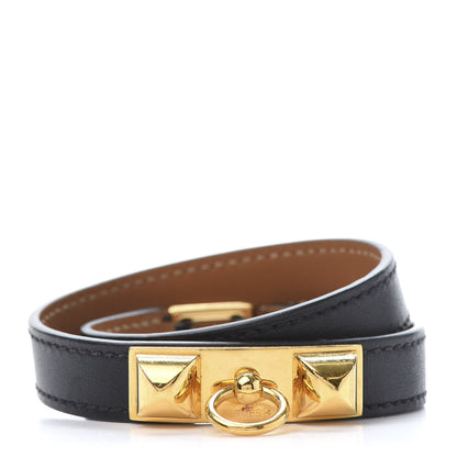 Hermes Box Rivale Double Tour Bracelet S Black 1 of 7