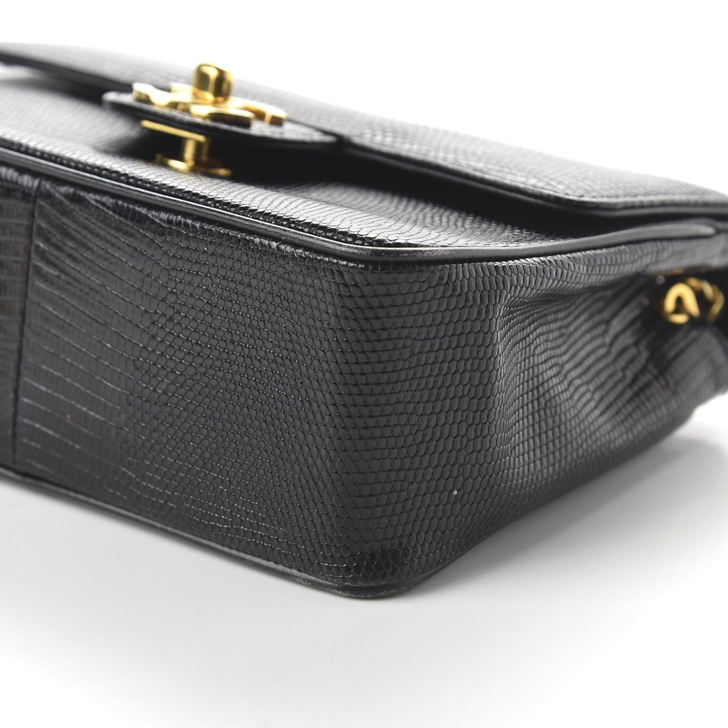 Chanel Lizard Mini Square Flap Black 7 of 11