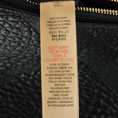 Burberry Signature Grain Calfskin Check Embossed Small Chichester Crossbody Clutch Bag Black 8 of 8