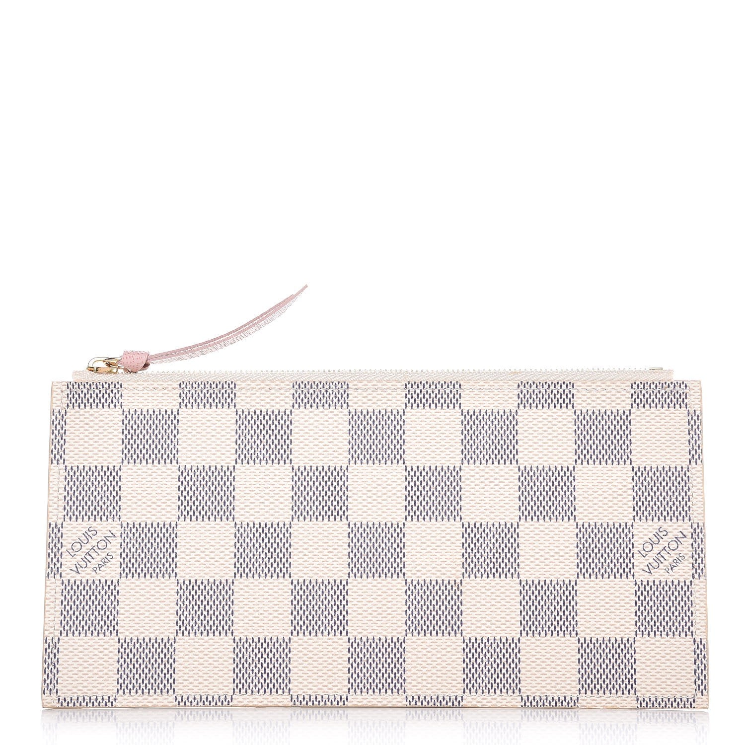 Louis Vuitton Damier Azur Felicie Chain Wallet Zippered Insert Rose Ballerine 1 of 6