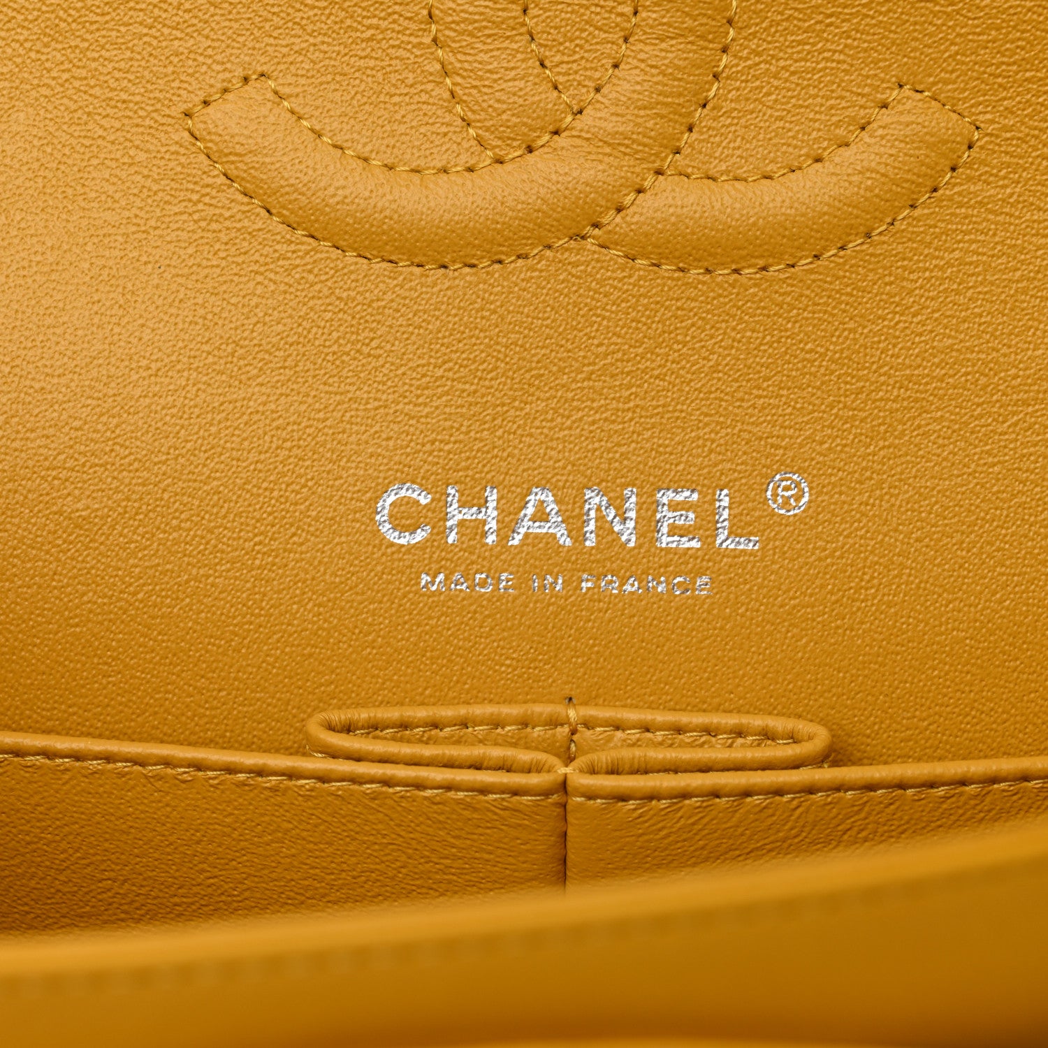Chanel Lambskin Quilted Medium Double Flap Yellow 6 of 11
