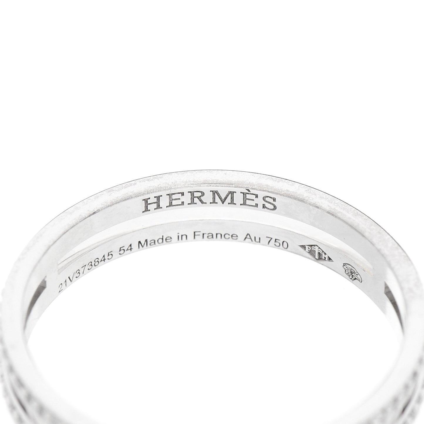 18K White Gold Diamond Ariane Wedding Band Ring 54 7