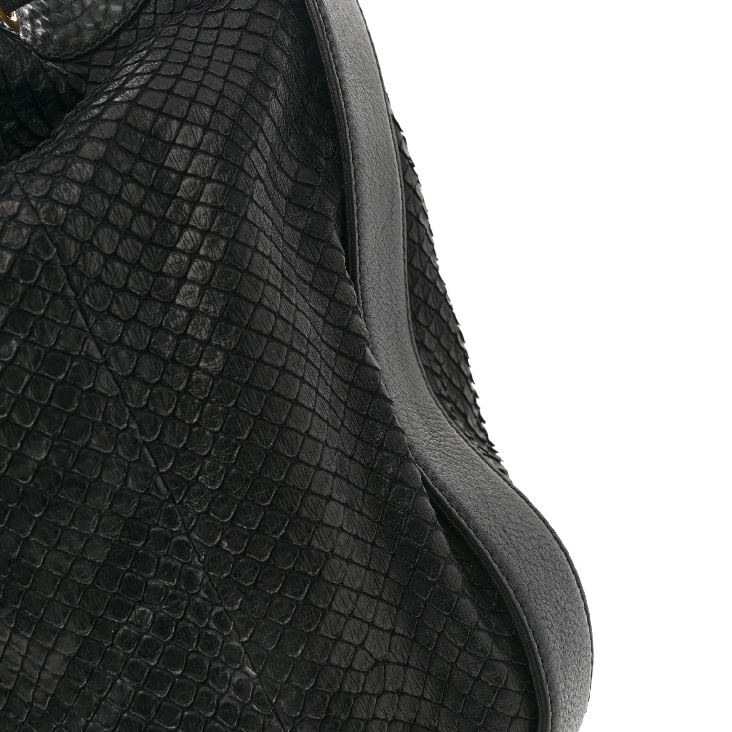 Gucci Snakeskin Medium Interlocking Icon Shoulder Bag Black 13 of 13