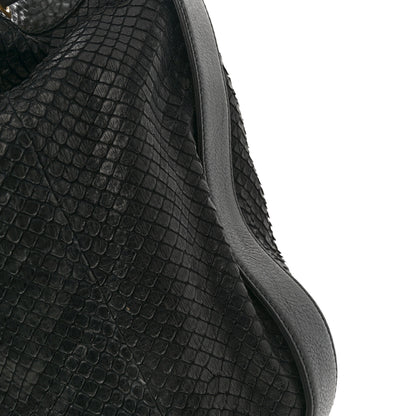 Gucci Snakeskin Medium Interlocking Icon Shoulder Bag Black 13 of 13