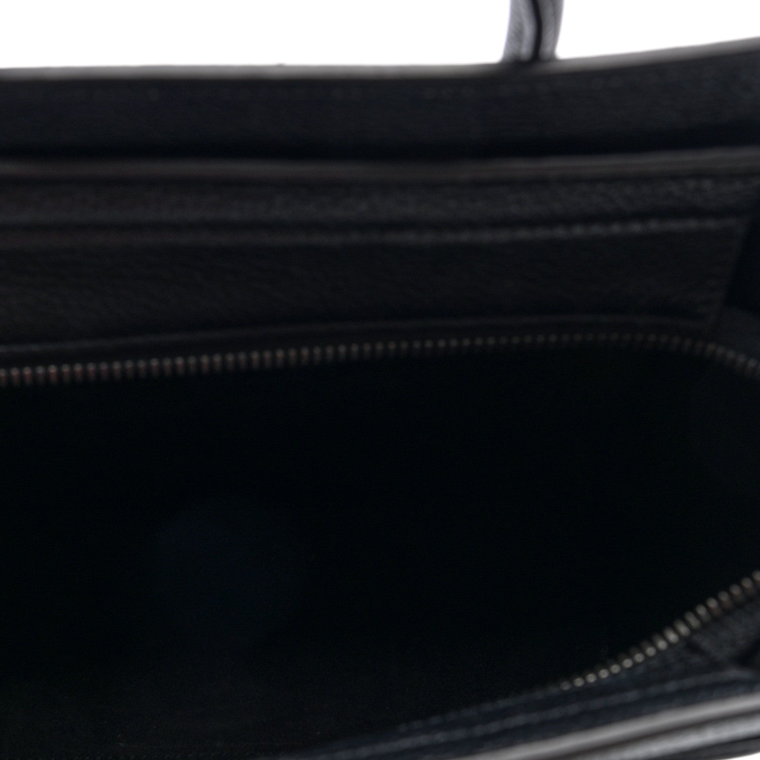 Celine Drummed Calfskin Nano Luggage Black 5 of 10