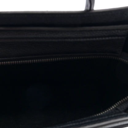 Celine Drummed Calfskin Nano Luggage Black 5 of 10