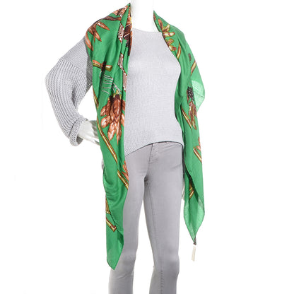 Hermes Cashmere Silk Brazil Shawl GM 140 2 of 7