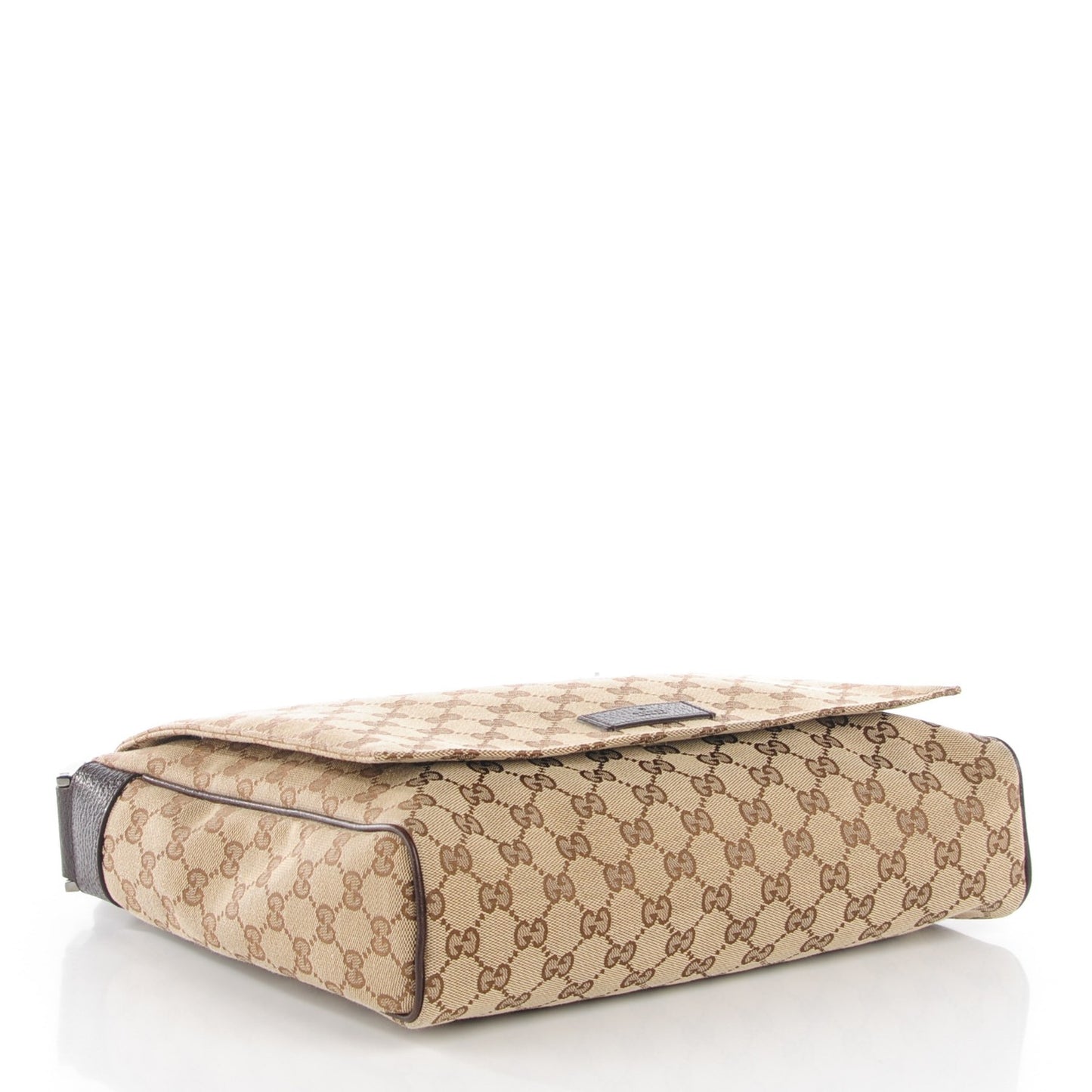 Monogram Small Flap Messenger Bag Beige Dark Brown
