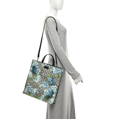 Gucci Soft GG Supreme Monogram Blooms Vertical Tote Blue 2 of 10