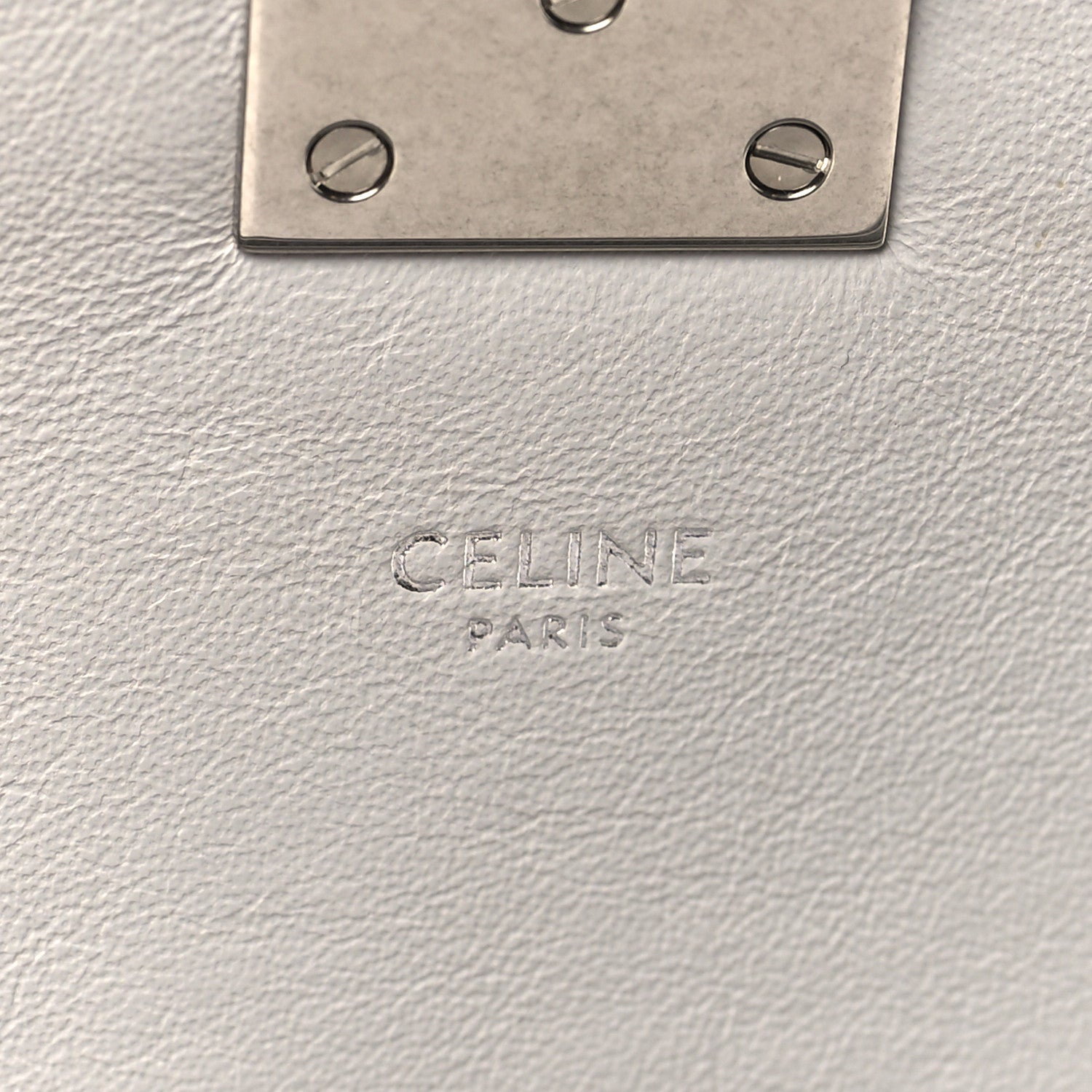 Celine Shiny Calfskin Medium C Bag Pale Grey 6 of 9