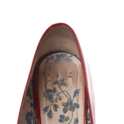 Gucci Vernice GG Victoire 55mm Loafer Pumps 39 Hibiscus Red 10 of 21