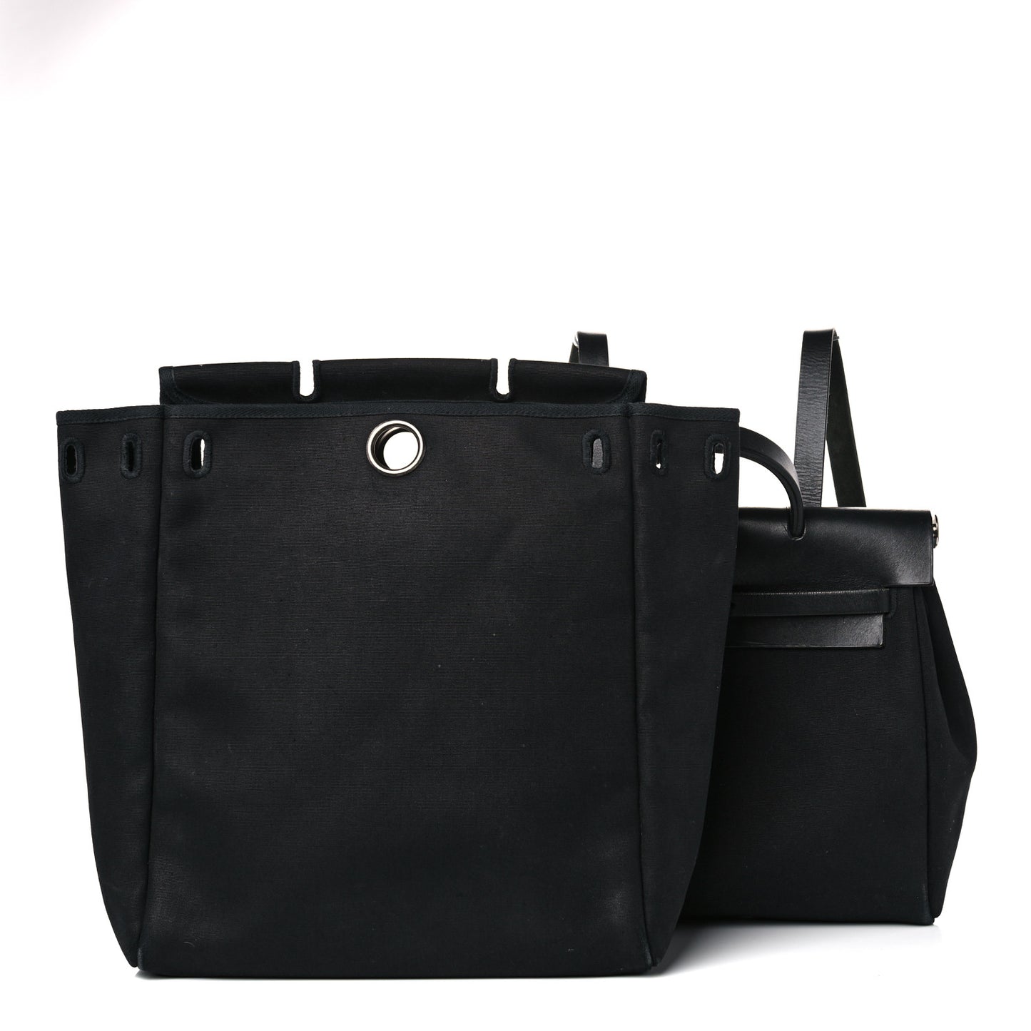 Toile Vache Calfskin Herbag 30 PM Backpack Black