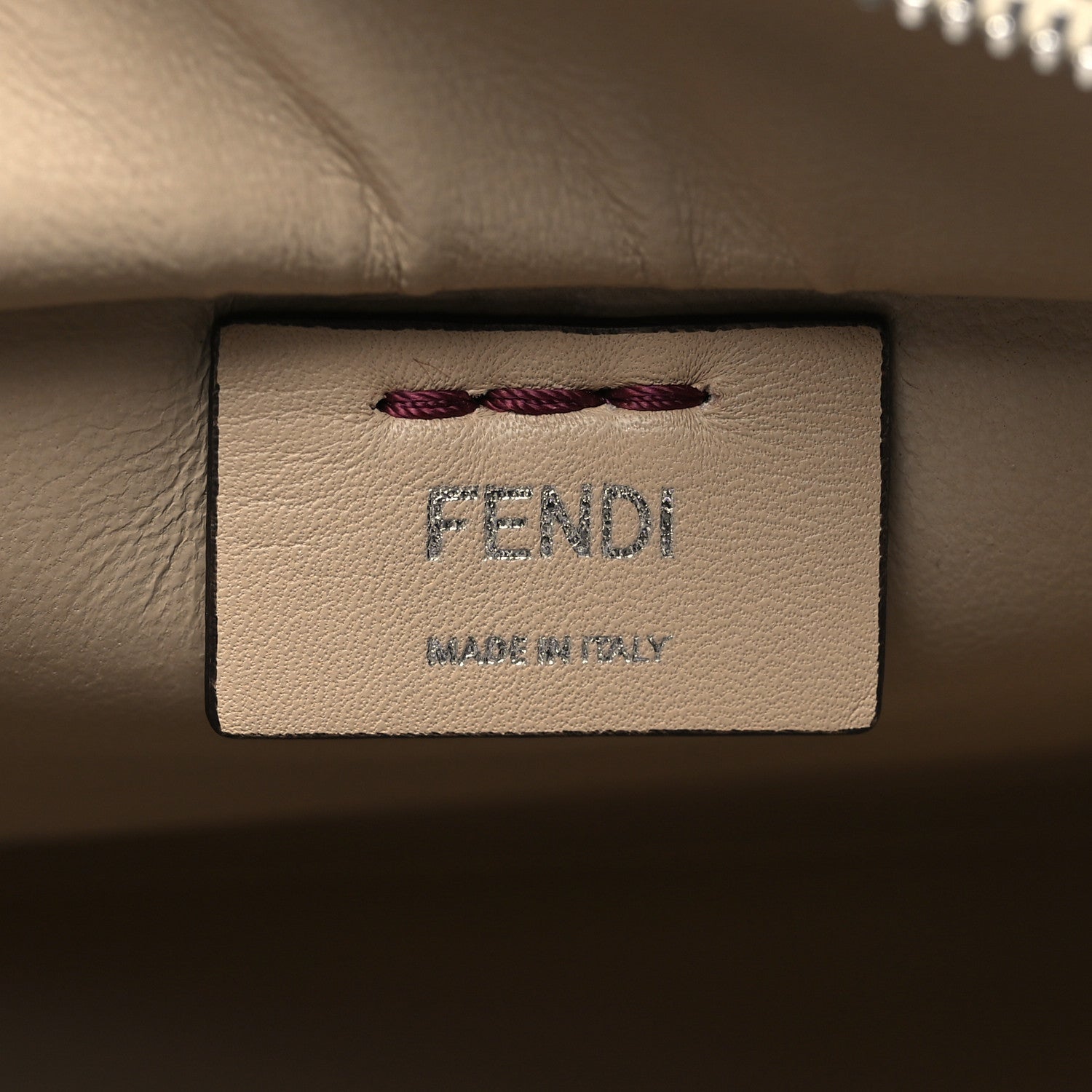 Fendi Vitello Dolce Marmol Shiny Nappa Petite 3Jours Tote Bordeaux 6 of 11