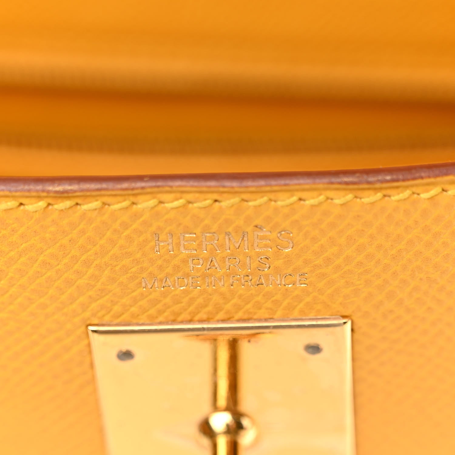Hermes Courchevel Kelly Sellier 32 Jaune 6 of 12