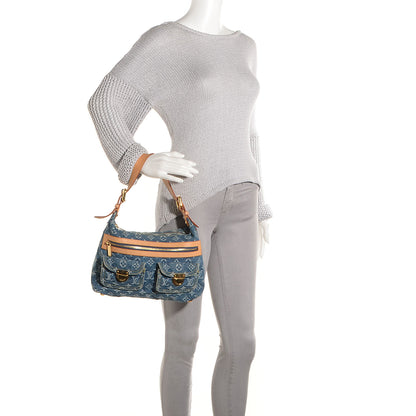 Louis Vuitton Monogram Denim Baggy PM Blue 2 of 7