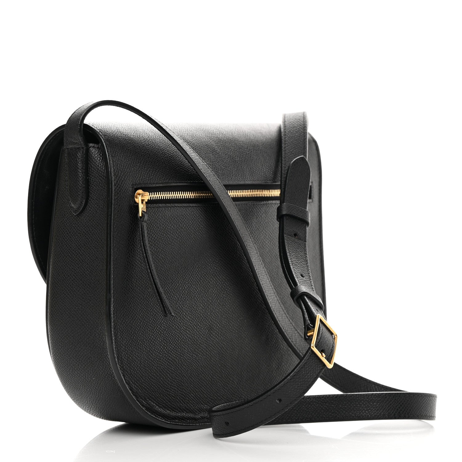 Celine Grained Calfskin Medium Trotteur Black 3 of 15