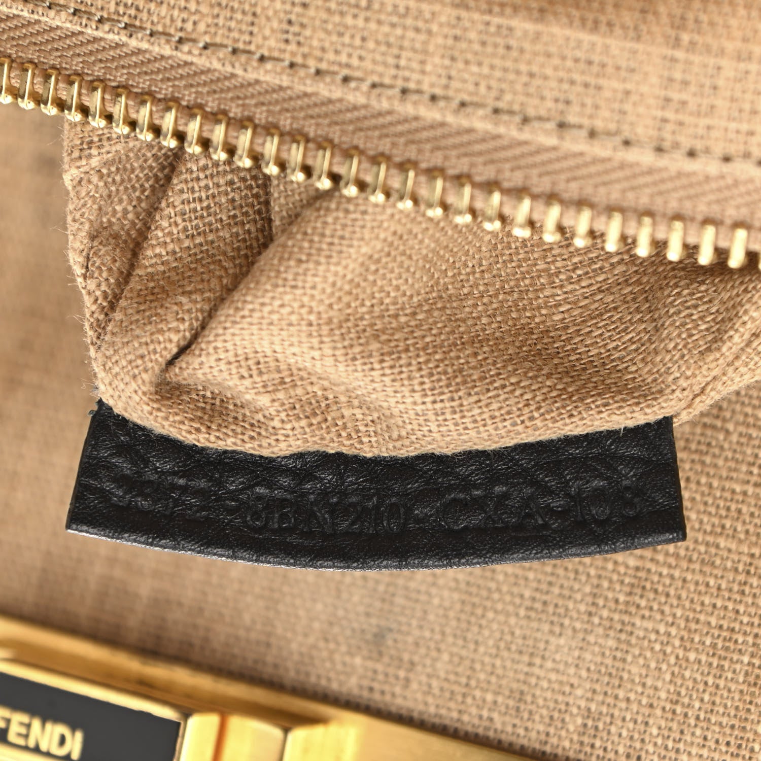 Fendi Cuoio Romano Selleria Large Peekaboo Iconic Satchel Black Moro 10 of 16