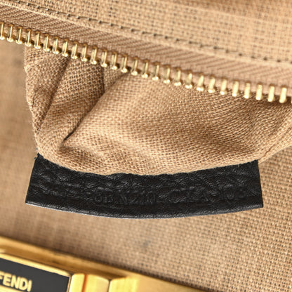 Fendi Cuoio Romano Selleria Large Peekaboo Iconic Satchel Black Moro 10 of 16