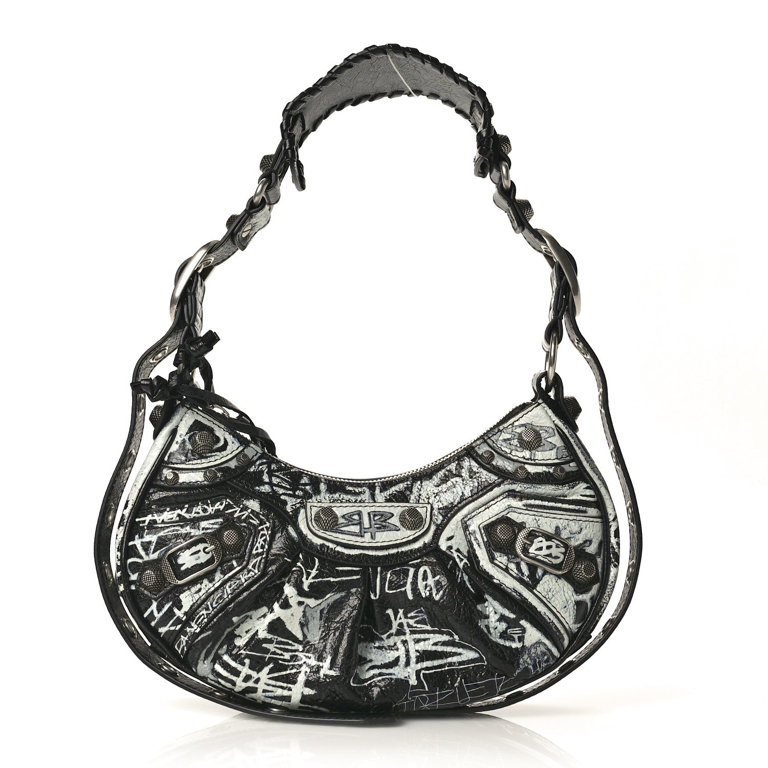 Balenciaga Agneau Arena Graffiti Le Cagole Shoulder Bag XS Black 1 of 11