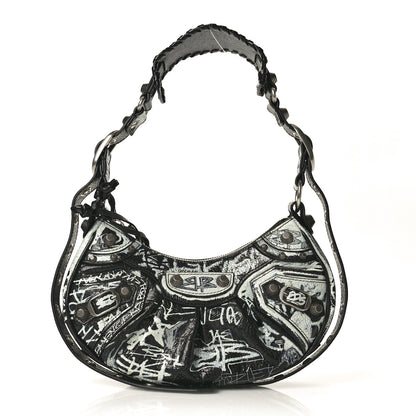 Balenciaga Agneau Arena Graffiti Le Cagole Shoulder Bag XS Black 1 of 11