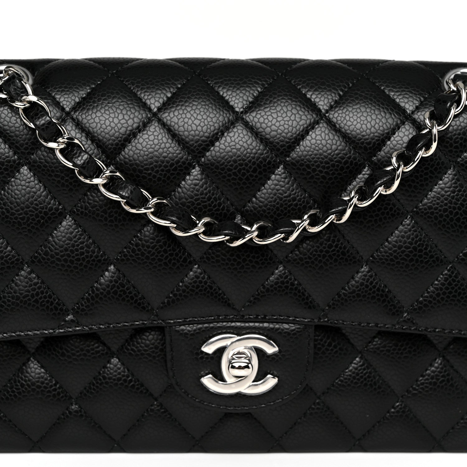Chanel Caviar Quilted Medium Double Flap Black 8 of 12
