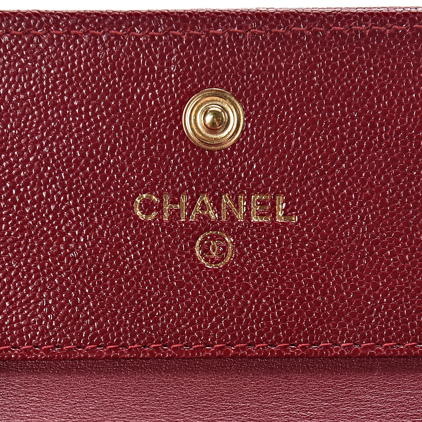 Caviar Chevron Quilted Boy Compact Wallet Red