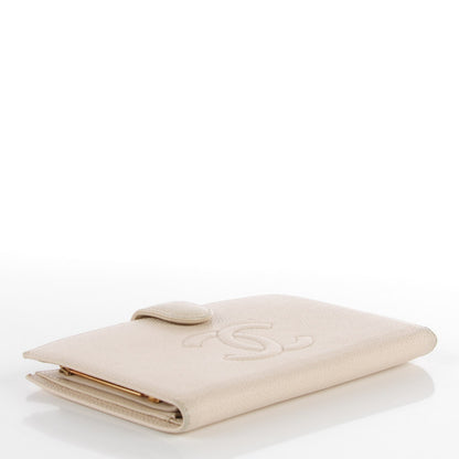 Chanel Caviar CC French Wallet White 4 of 8