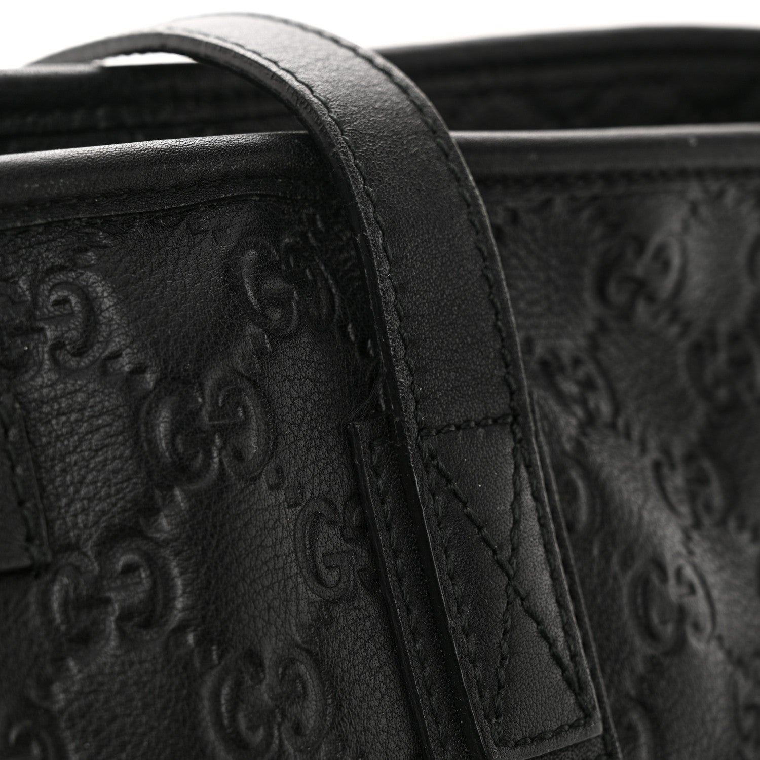 Gucci ssima Medium Zippered Shopping Tote Black 20 of 20