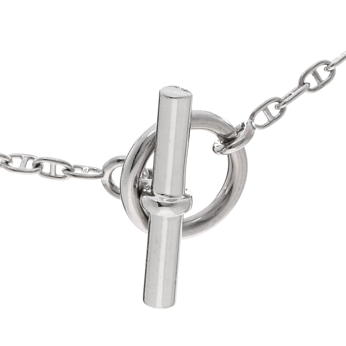 18K White Gold Diamond New Farandole Pendant Necklace ST