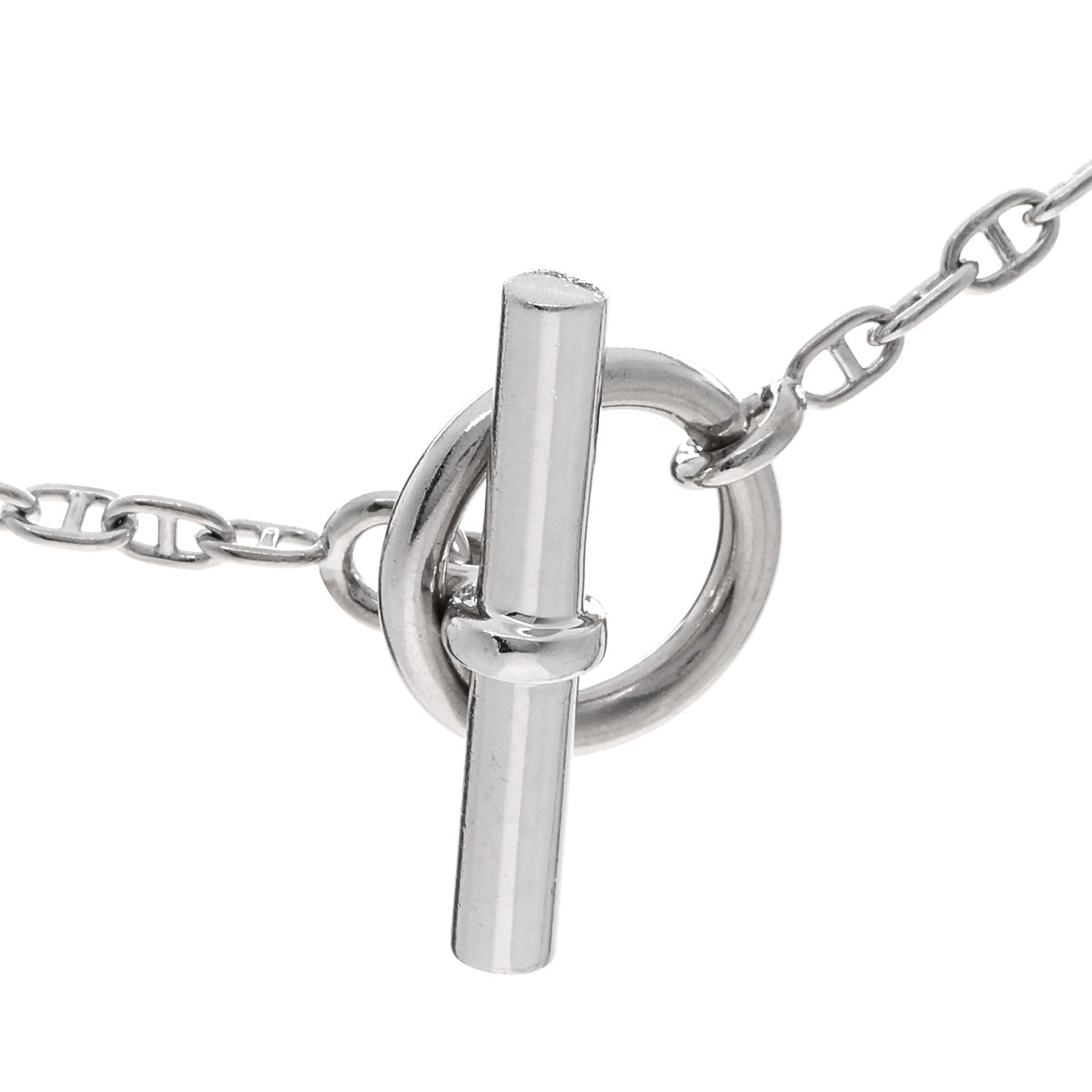 Hermes 18K White Gold Diamond New Farandole Pendant Necklace ST 5 of 6