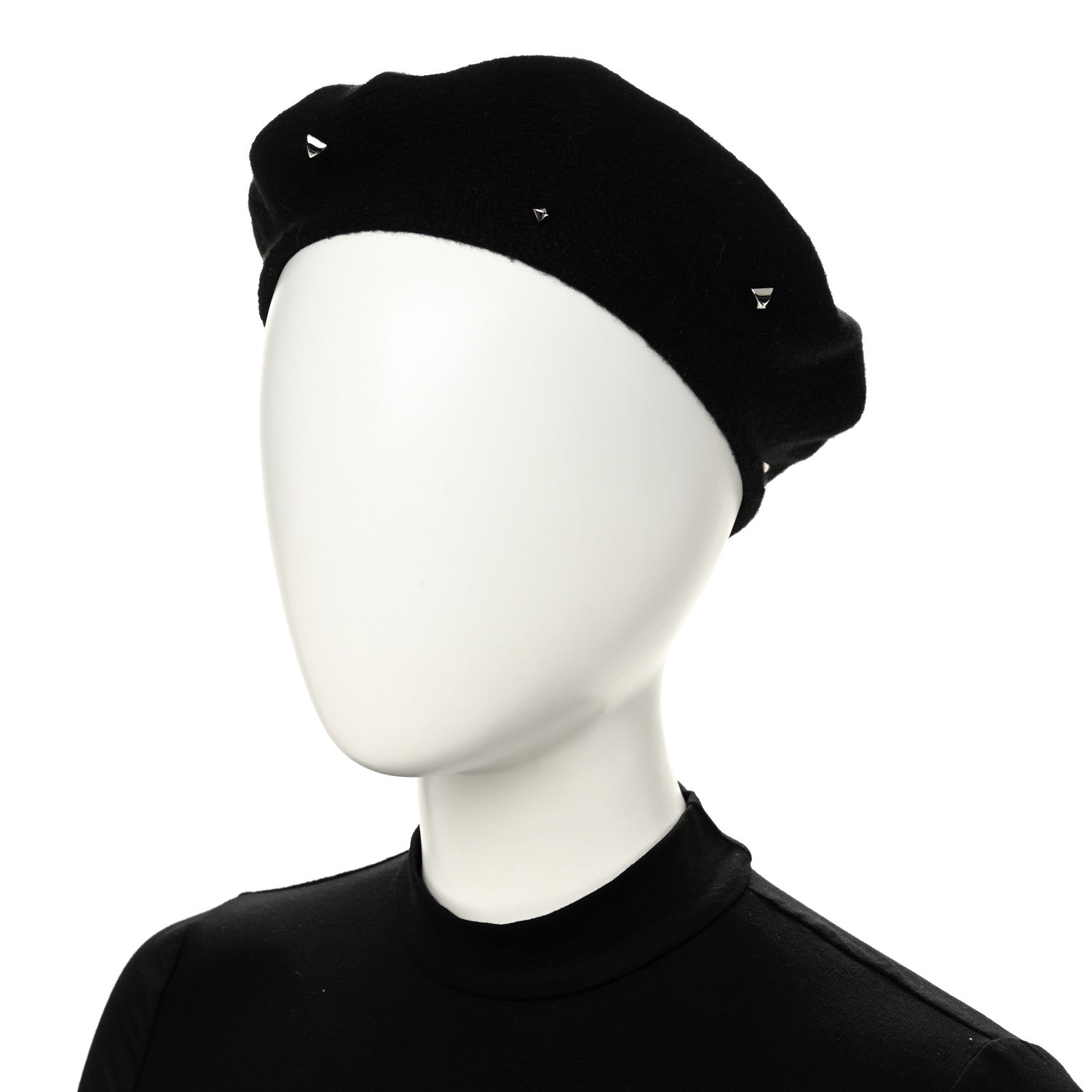 Hermes Cashmere Medor Studded Darling Beret S Black 2 of 9