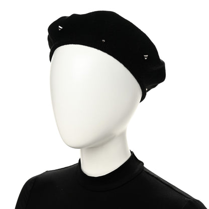 Hermes Cashmere Medor Studded Darling Beret S Black 2 of 9