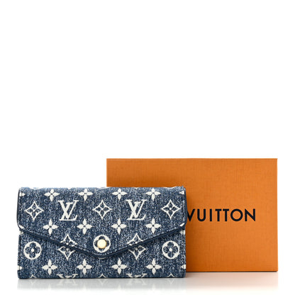 Louis Vuitton Monogram Jacquard Denim Sarah Wallet Bleu 7 of 7