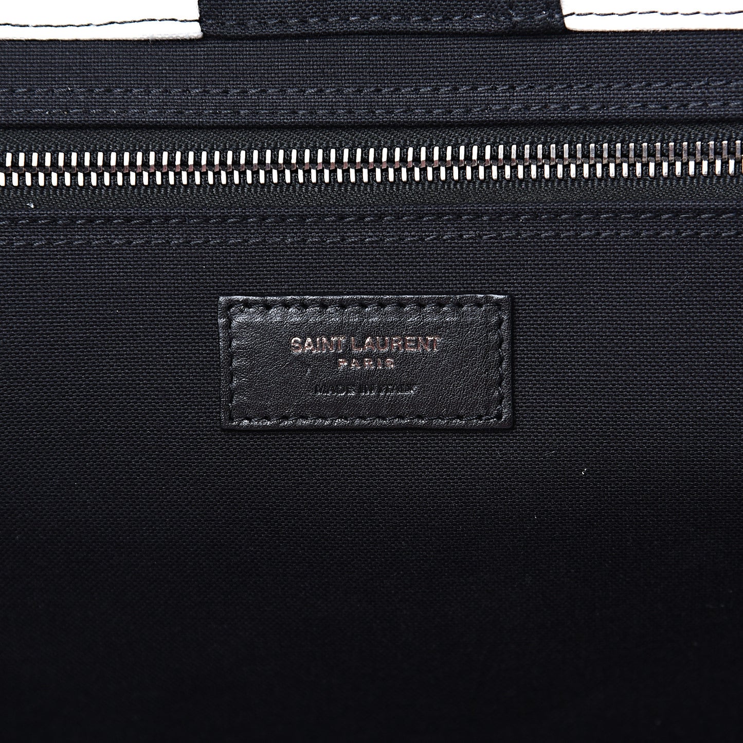 Canvas Noe Striped Tote Black White