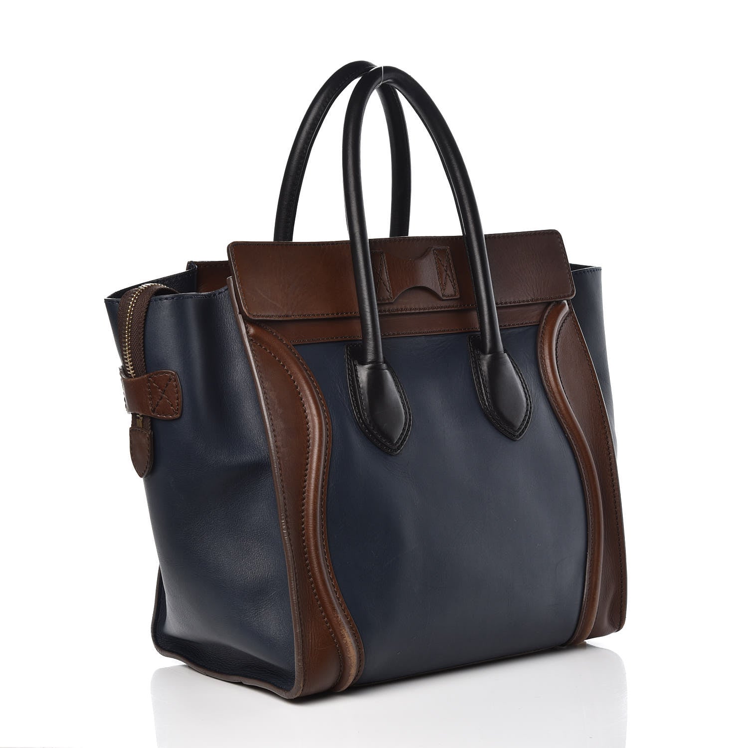 Celine Smooth Calfskin Mini Tri-Color Luggage Navy 3 of 21
