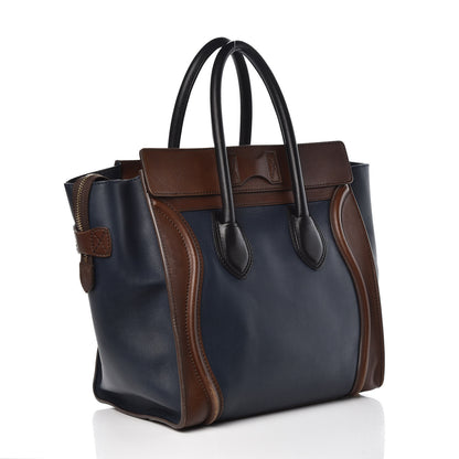 Celine Smooth Calfskin Mini Tri-Color Luggage Navy 3 of 21