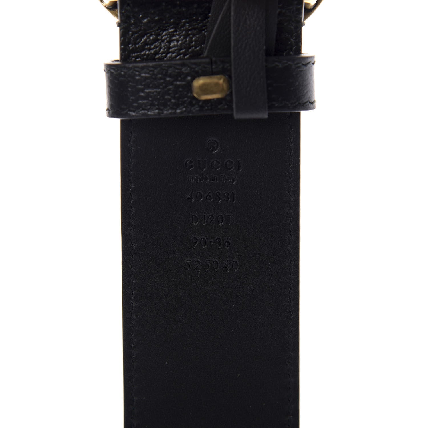 Gucci Textured Calfskin Double G 40mm Belt 90 36 Black 3 of 5
