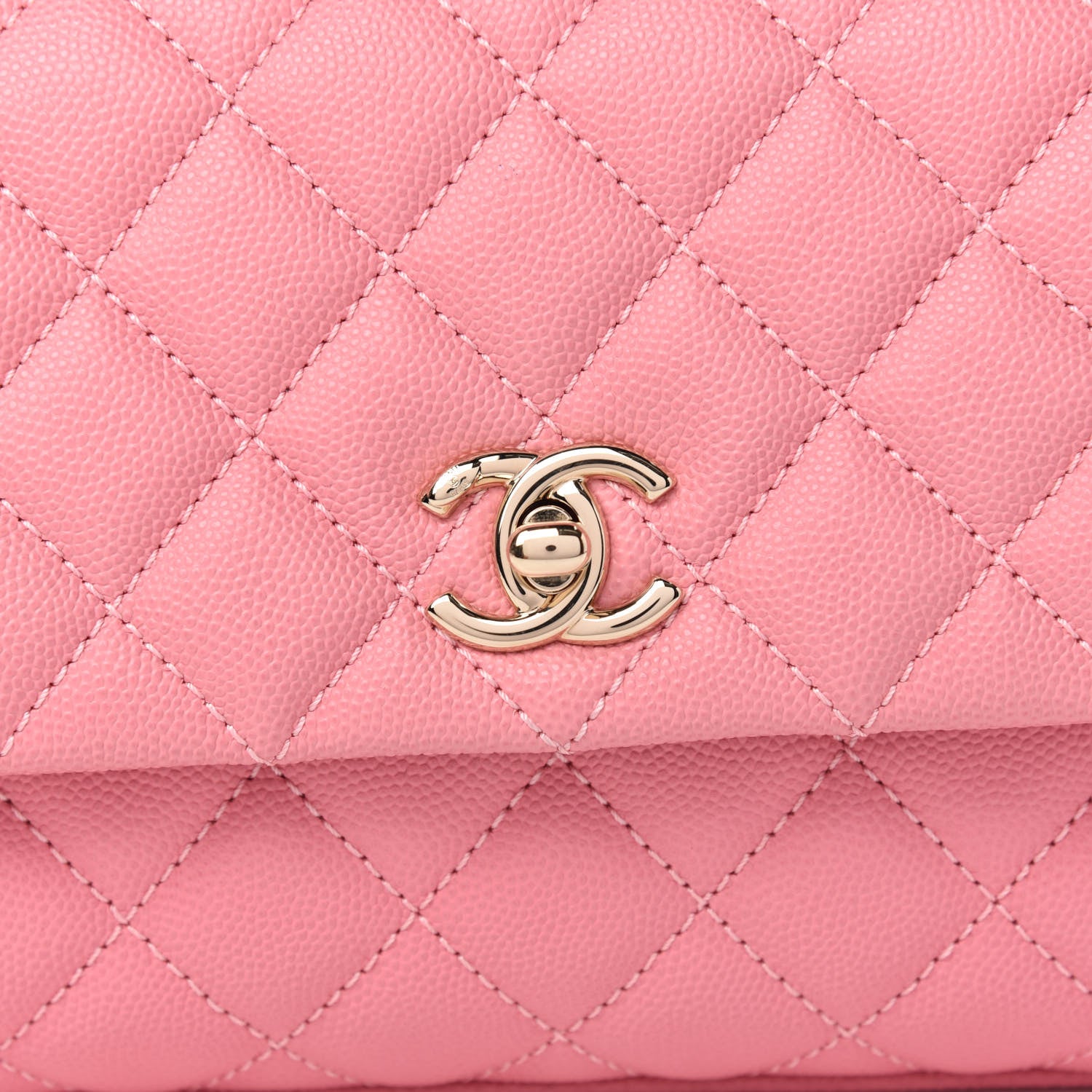 Chanel Caviar Quilted Mini Coco Handle Flap Pink 10 of 11
