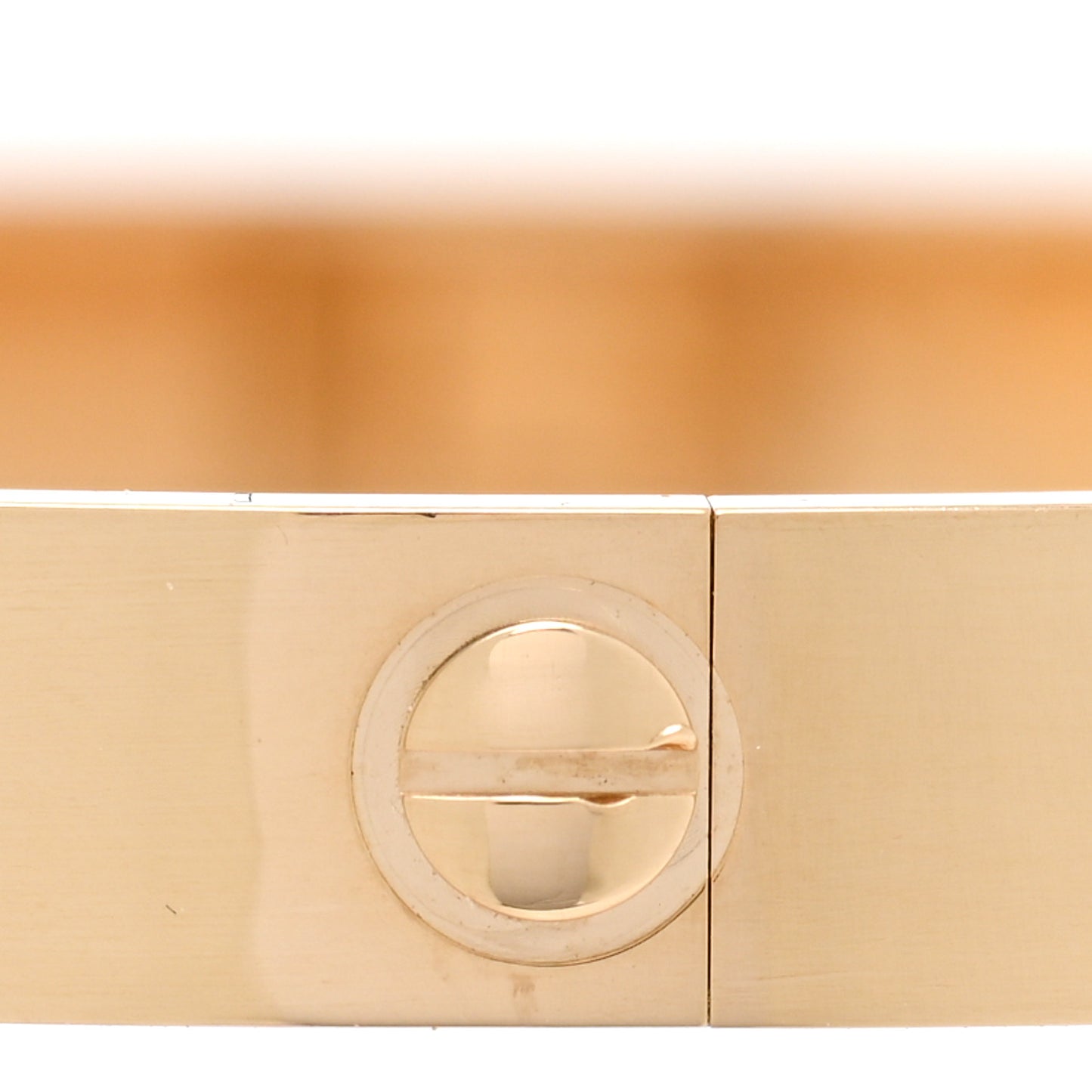 18K Yellow Gold 4 Diamond LOVE Single Screw Bracelet 19