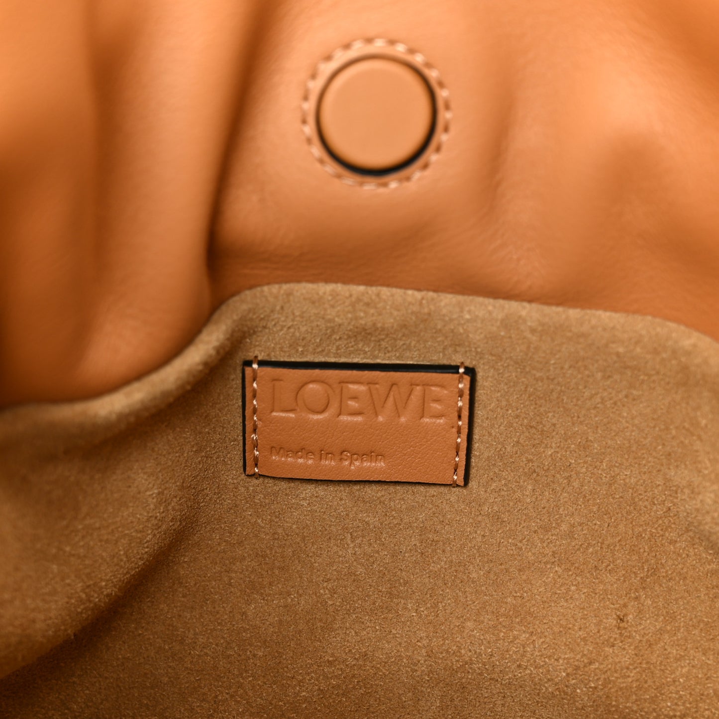 Calfskin Mini Flamenco Knot Clutch Warm Desert Warm Desert