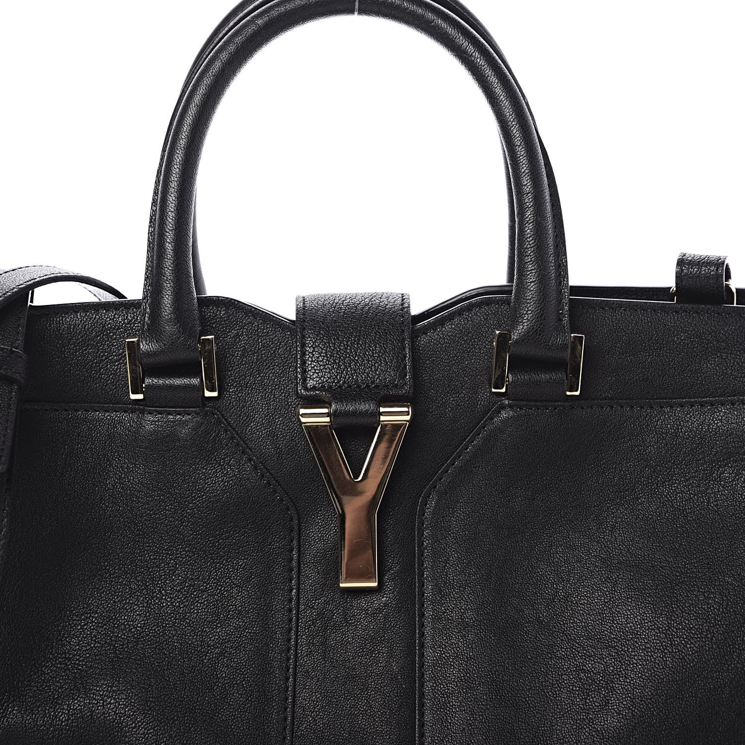 Saint Laurent Sheepskin Small Cabas ChYc Black 9 of 10