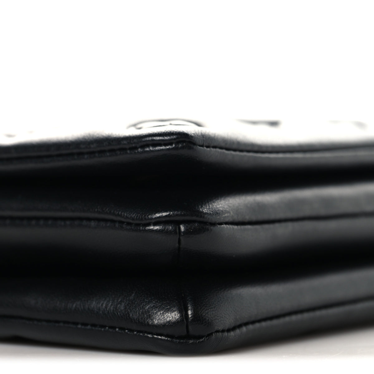 Lambskin Embossed Monogram Pochette Coussin Black