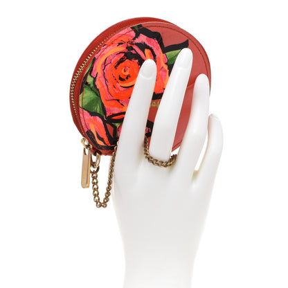 Louis Vuitton Vernis Roses Chapeau Coin Purse Orange Sunset 2 of 8